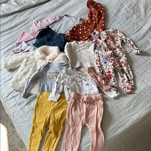 6-9month 15pc Baby Girl Clothes Bundle Lightly Worn Multiple Brands